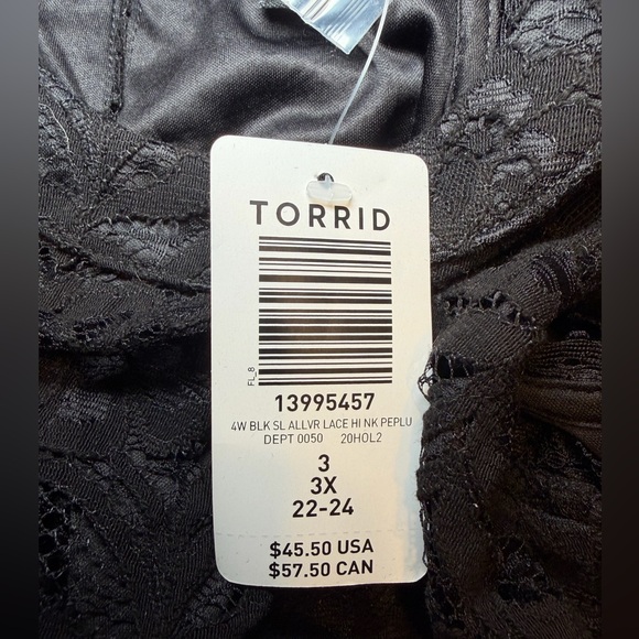 Torrid Black Lace Sleeveless Blouse Boho Grunge 
Flowy Chic Sexy Classy - Picture 5 of 6